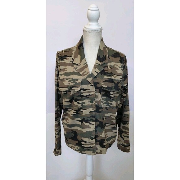 Sanctuary Women's Size M Camoflage Button Front Jacket with Patch Pockets - Picture 1 of 10